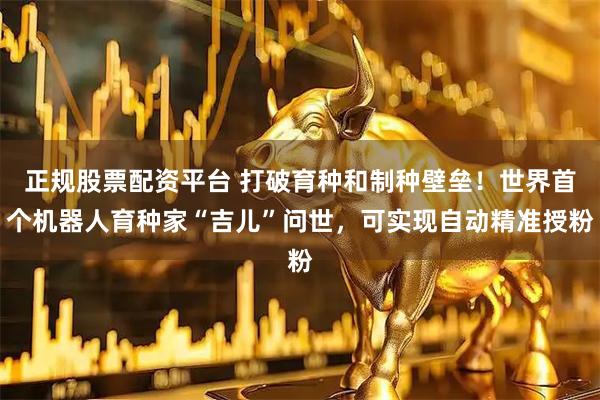 正规股票配资平台 打破育种和制种壁垒！世界首个机器人育种家“吉儿”问世，可实现自动精准授粉